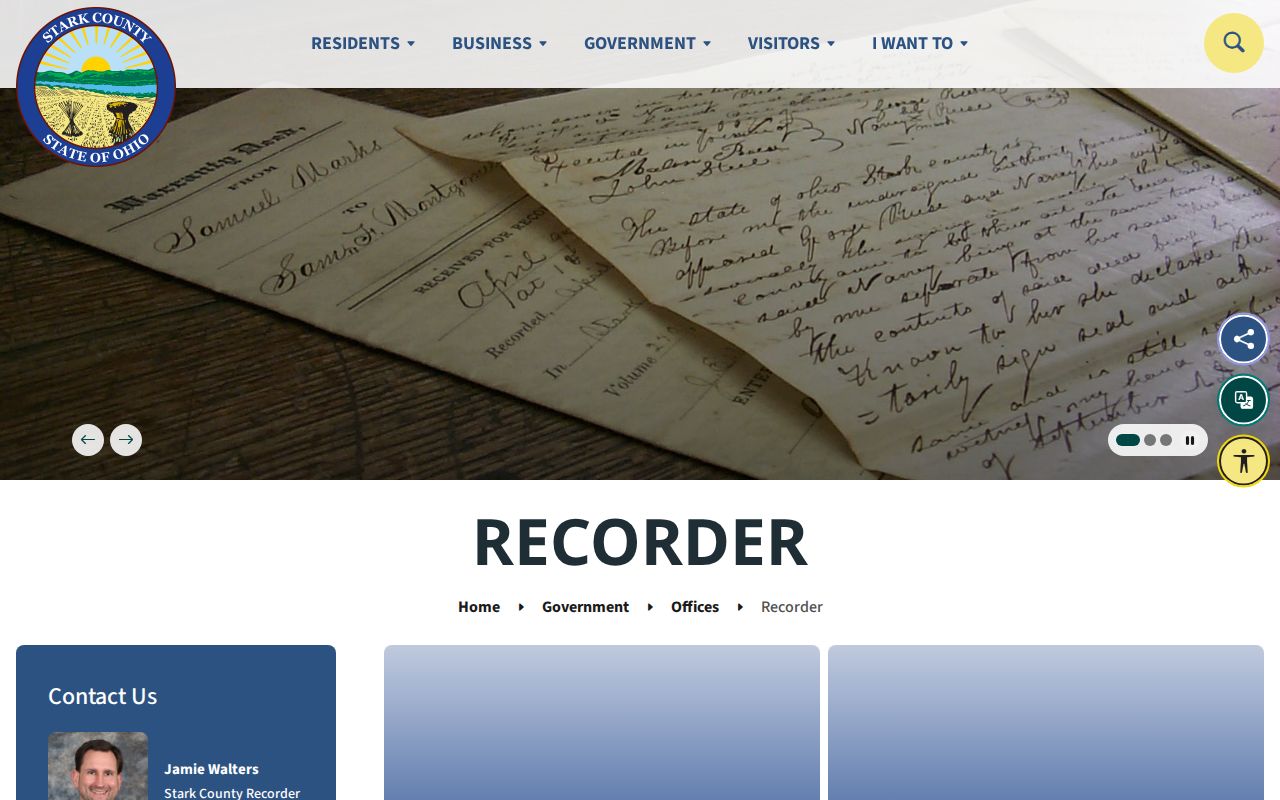 Lake Township residents directory Stark County Recorder page