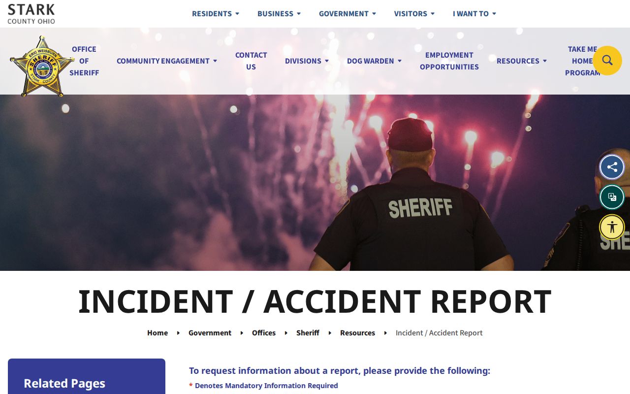 Lake Township neighbors Stark County Sheriff incident record request